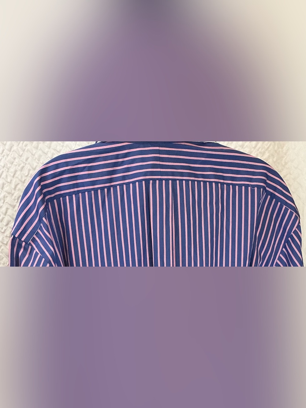 NWT Ralph Lauren Classic Fit Blue and Pink Men’s Button Down 17.5 34/35 - Picture 4 of 7